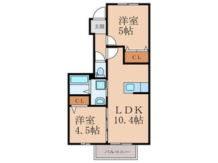 ヴィルヌーブ門司の物件間取画像